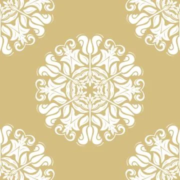 Seamless Vector Wallpaper in the Style of Baroque Stock Illustration