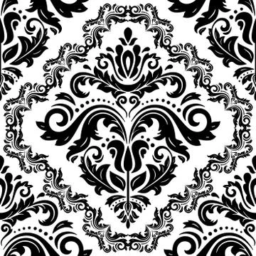 Seamless Vector Wallpaper in the Style of Baroque Stock Illustration