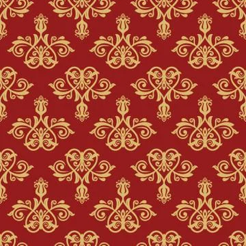 Seamless Vector Wallpaper in the Style of Baroque Stock Illustration