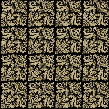 Seamless Vector Wallpaper in the Style of Baroque Stock Illustration