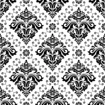 Seamless Vector Wallpaper in the Style of Baroque Stock Illustration