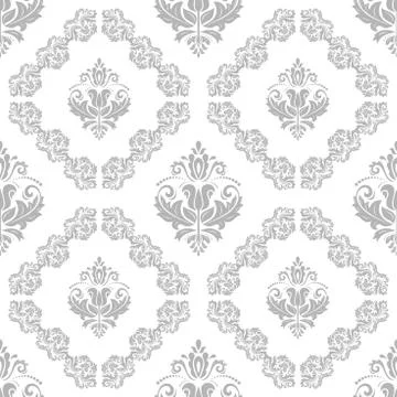Seamless Vector Wallpaper in the Style of Baroque Stock Illustration