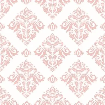 Seamless Vector Wallpaper in the Style of Baroque Stock Illustration