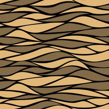 Seamless vector wave pattern for textile and decoration Illustrazione stock