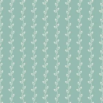 Seamless vector wavy branches with leaves Stock-Illustration