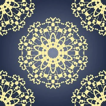 Seamless vector Yoga pattern. Vintage decorative elements. Hand drawn retr... Stock Photos