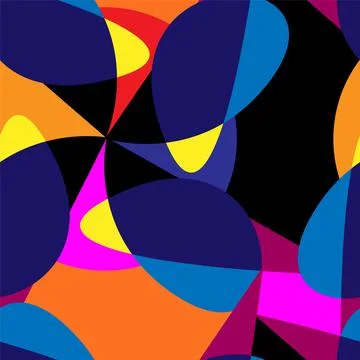 Seamless vectr abstract pattern with chaotic clorful shapes Stock-Illustration