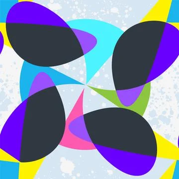 Seamless vectr abstract pattern with chaotic clorful shapes Stock-Illustration