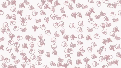 Seamless Vegetable Pattern Animation for Packaging Textiles and Backgrounds Stock Footage 336962767