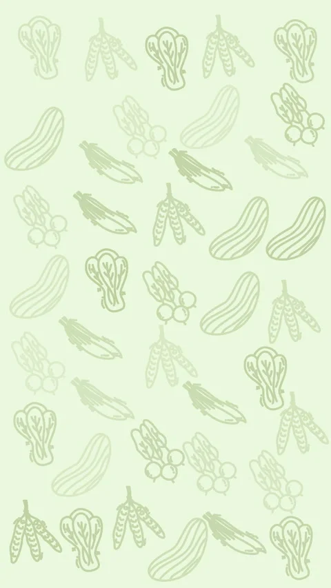 Seamless vegetable pattern background with peas corn and leafy greens Vidéo 330464611