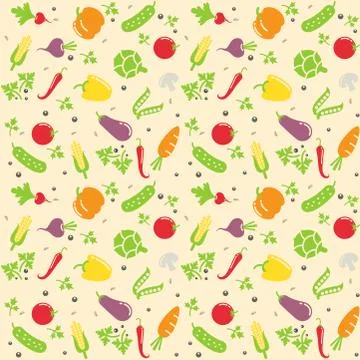 Seamless vegetable texture イラスト素材