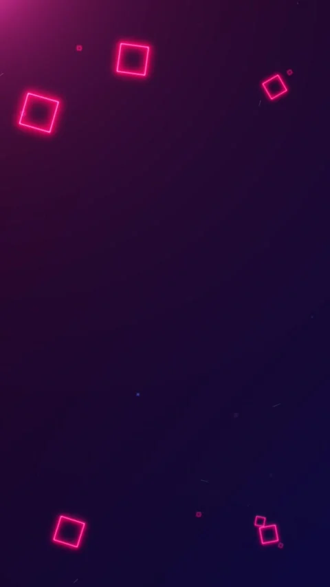 Seamless vertical 4K loop of glowing neon cubes floating in dark futuristic.. Stock Footage 307717785