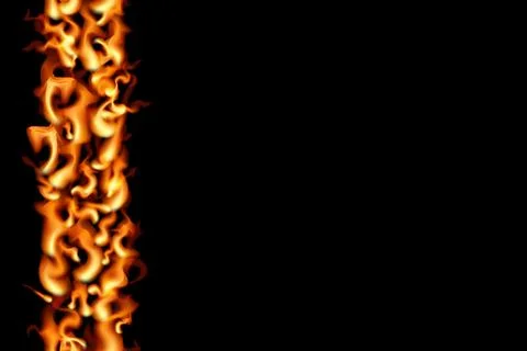 A seamless vertical fire strip. Stock Illustration