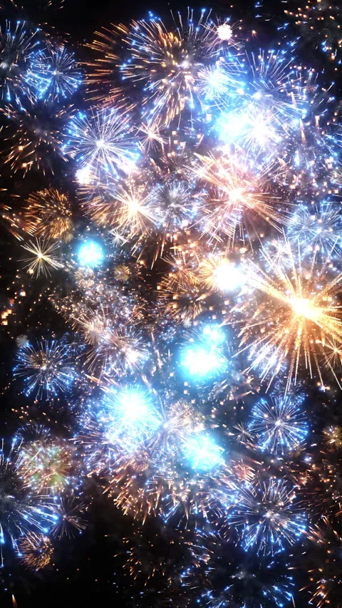 Seamless Vertical Fireworks Loop Background Video stock 308449096