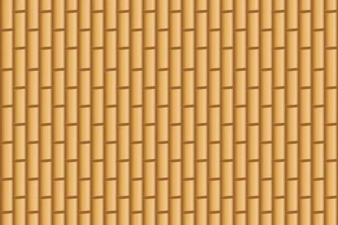 Seamless Vertical Pattern of Brown Bamboo Stems Texture Natural Wood 库存插图