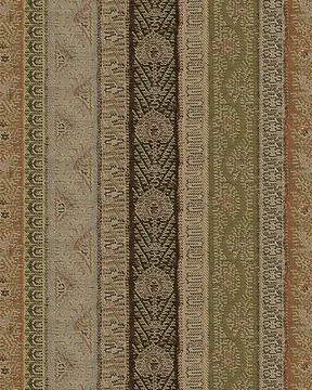 Seamless vertical pattern with Eastern-style elements in dark tones Stock Illustration