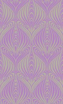 Seamless vertical pattern with flowing elements in gray and violet colors Stock Illustration