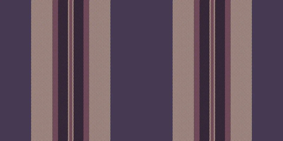 A seamless vertical stripe pattern in deep purple and soft cream tones. This  Stock Illustration