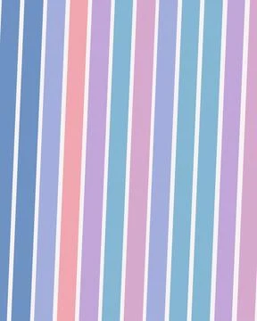A seamless vertical striped pattern in soft blue, pink, and purple creates .. Illustrazione stock