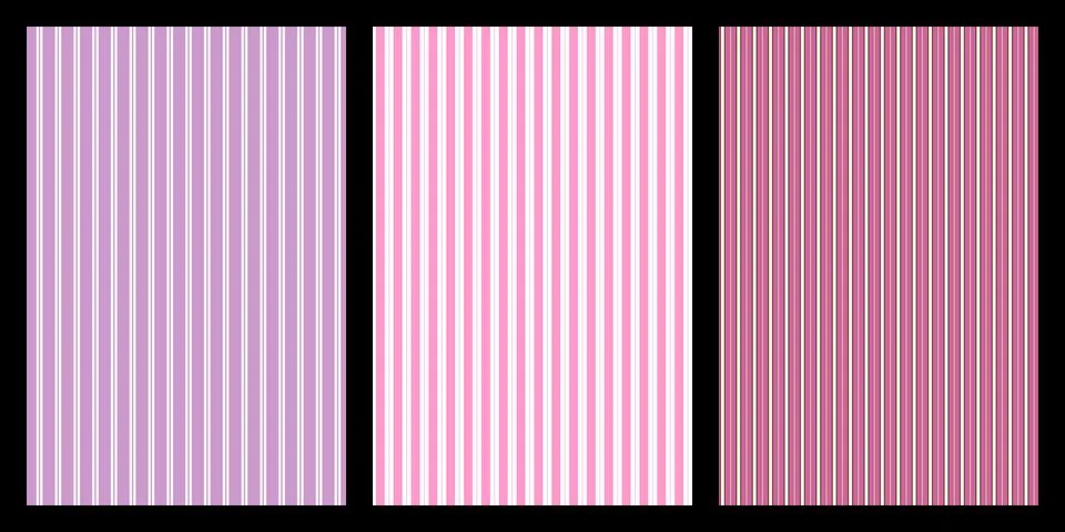 Seamless vertical striped patterns in shades of purple and pink Stock Illustration