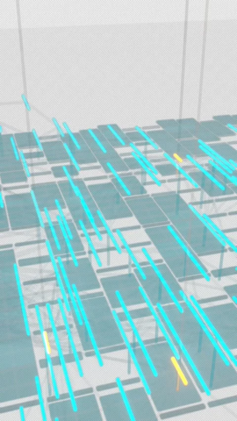 Seamless Vertical Video 9:16 Clean Supply Chain Grid - 4K Alpha Video stock 332541060