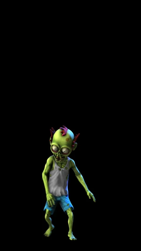 Seamless vertical video of a zombie dancing hiphop isolated with copyspace. Vidéo 311874717