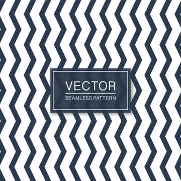Seamless vertical zigzag pattern - striped blue and white texture. Simple vector Stock Illustration