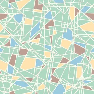 Seamless vetor pattern with abstract color blocking in pastel colors Stock Illustration
