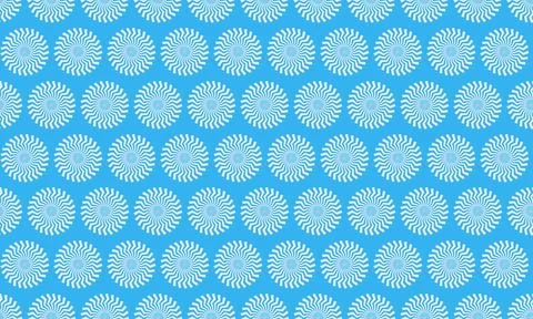 Seamless vibrant blue pattern with stylized sunburst motifs.  Perfect for web Stock Illustration