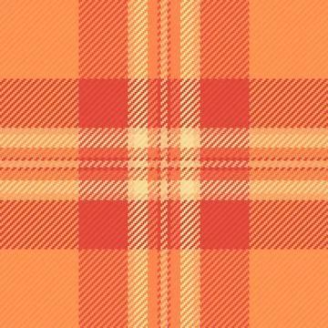 Seamless vibrant orange plaid pattern featuring a classic checkered tartan de Stock Illustration