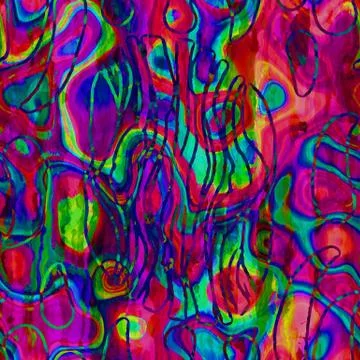 Seamless vibrant painted texture. Bold brush stroke paint glitch background Stock Illustration