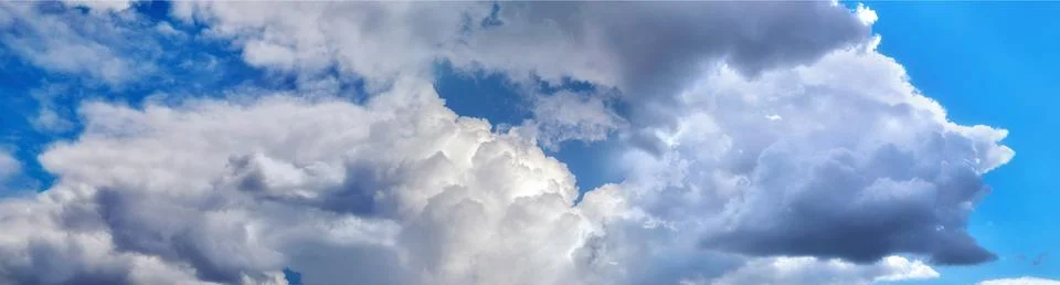 Seamless vibrant pattern of cloudy summer sky Stock Photos