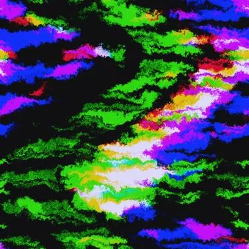 Seamless vibrant rainbow painted texture. Bold psychedelic neon artistic 스톡 일러스트
