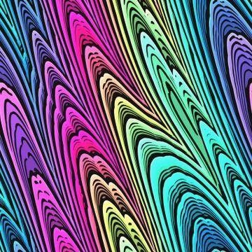 Seamless vibrant rainbow painted texture. Bold psychedelic neon artistic Stock Illustration
