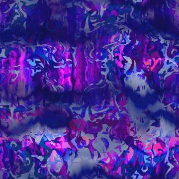 Seamless vibrant rainbow painted texture. Bold psychedelic neon glitch Stock Illustration