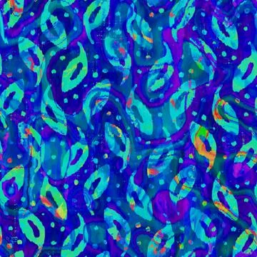 Seamless vibrant rainbow painted texture. Bold psychedelic neon glitch Stock Illustration