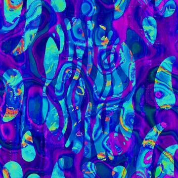 Seamless vibrant rainbow painted texture. Bold psychedelic neon glitch Stock Illustration