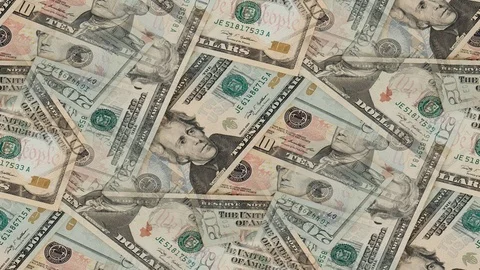 Seamless video - banknotes US dollar Stock Footage 118902016