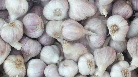 Seamless video - garlic Stock Footage 123066281