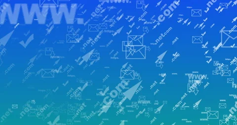 Seamless video randomly moving elements of the monitor screen Stock Footage 88258376