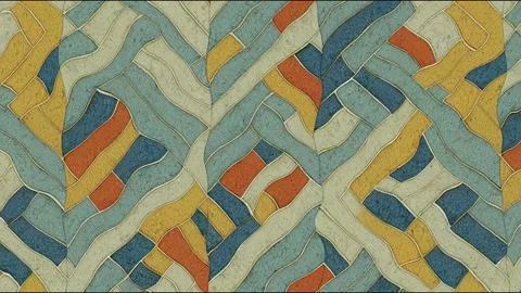 Seamless vintage animation with an effect of attrition. Patchwork Stock Footage 220127760