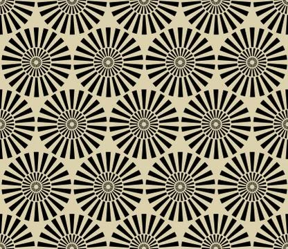 Seamless vintage circular pattern. Stock Illustration