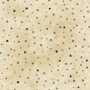 Seamless vintage dots pattern on paper texture Illustrazione stock