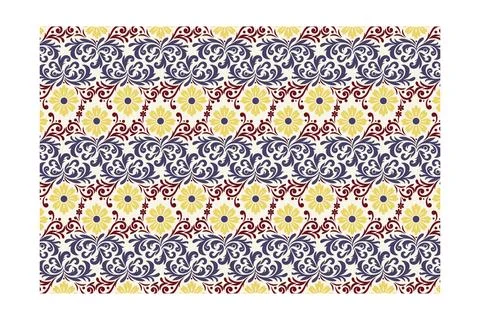 Seamless vintage floral pattern with abstract botanical designs Stock Illustration