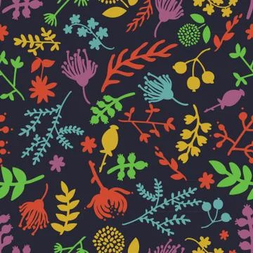 Seamless vintage floral pattern Stock Illustration