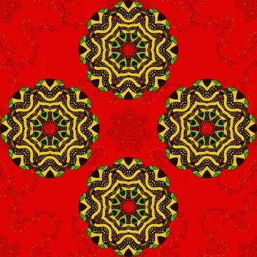Seamless Vintage Flower Pattern. Vector Hip fabric pattern. Stock Illustration