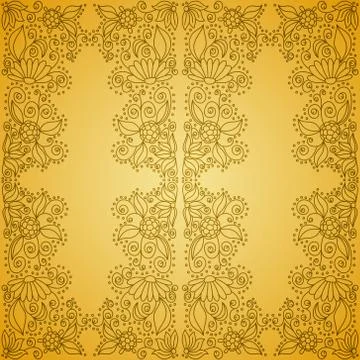 Seamless Vintage Gold Pattern Stock-Illustration