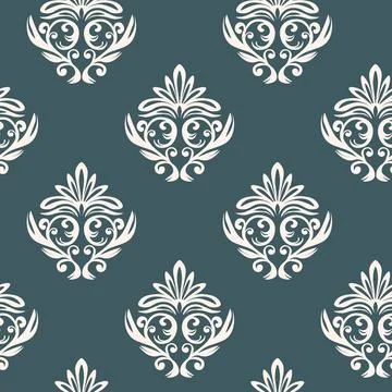 Seamless vintage pattern with curls. Wallpaper in the style of Baroque. Floral Stock Illustration