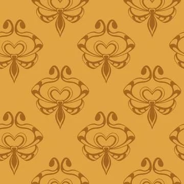 Seamless vintage pattern with curls. Wallpaper in the style of Baroque. Floral Stock Illustration
