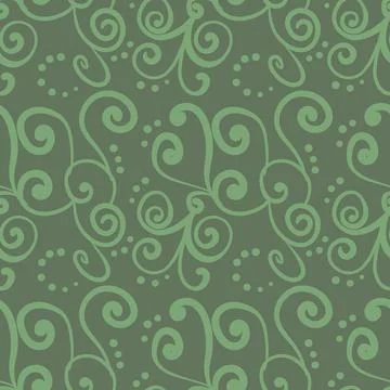 Seamless vintage pattern with curls. Wallpaper in the style of Baroque. Floral Illustrazione stock